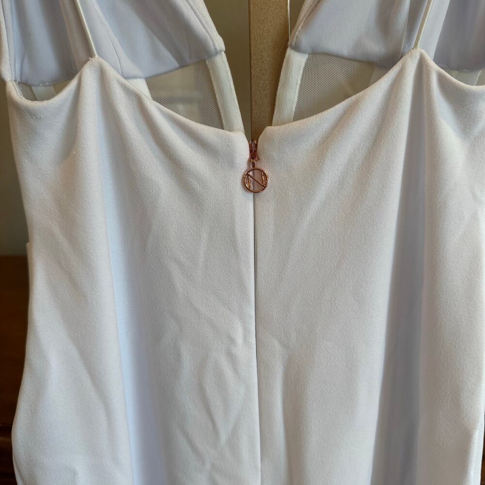 Nookie Sade Mesh Gown White Size Medium $319 Retail - Picture 7 of 9